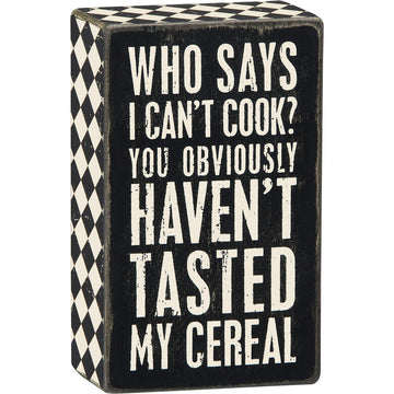 Box Sign - Cereal