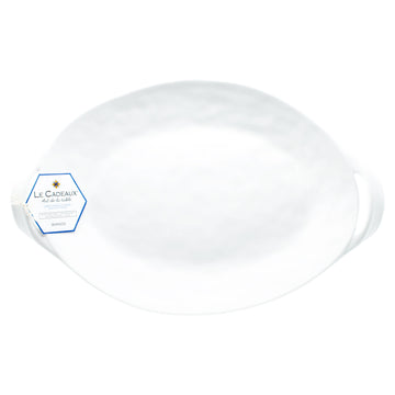 Melamine Large Platter Oval - Bianco