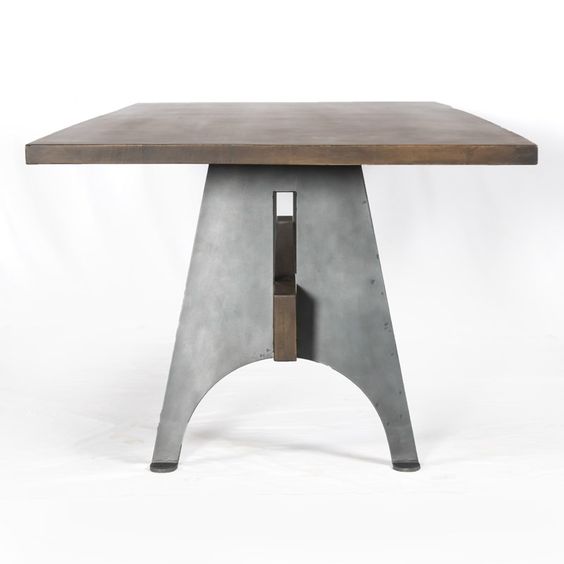 Mango Wood/Metal Dining Table