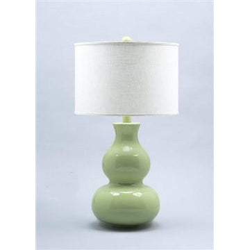 Lime Double Gourd Ceramic Lamp