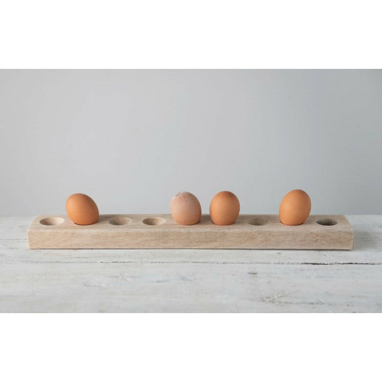 Mango Wood Holds 8  Eggs