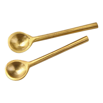Small Brass Spoon Set of 2