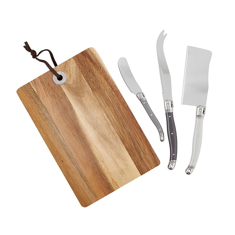 Cardboard Book Box - Acacia Wood Cheese Board w/ Knives