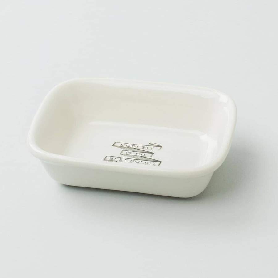 Powder Room Soap Dish - Modesty Is The Best Policy