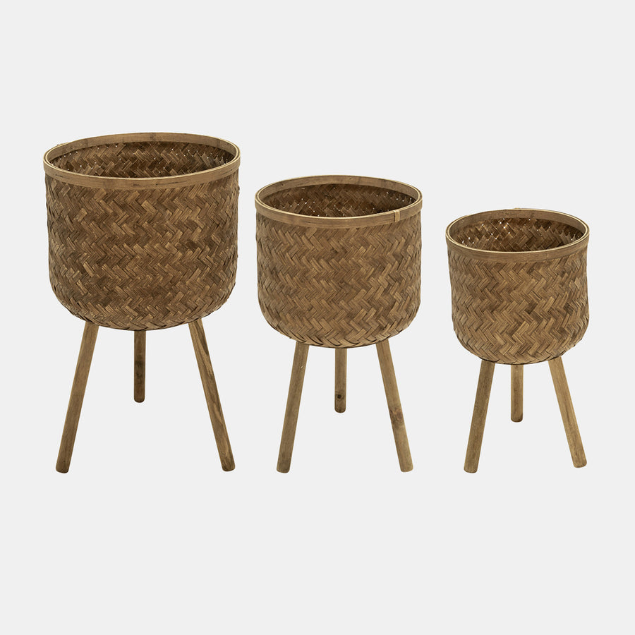 Bamboo Planters Brown 11/13/15