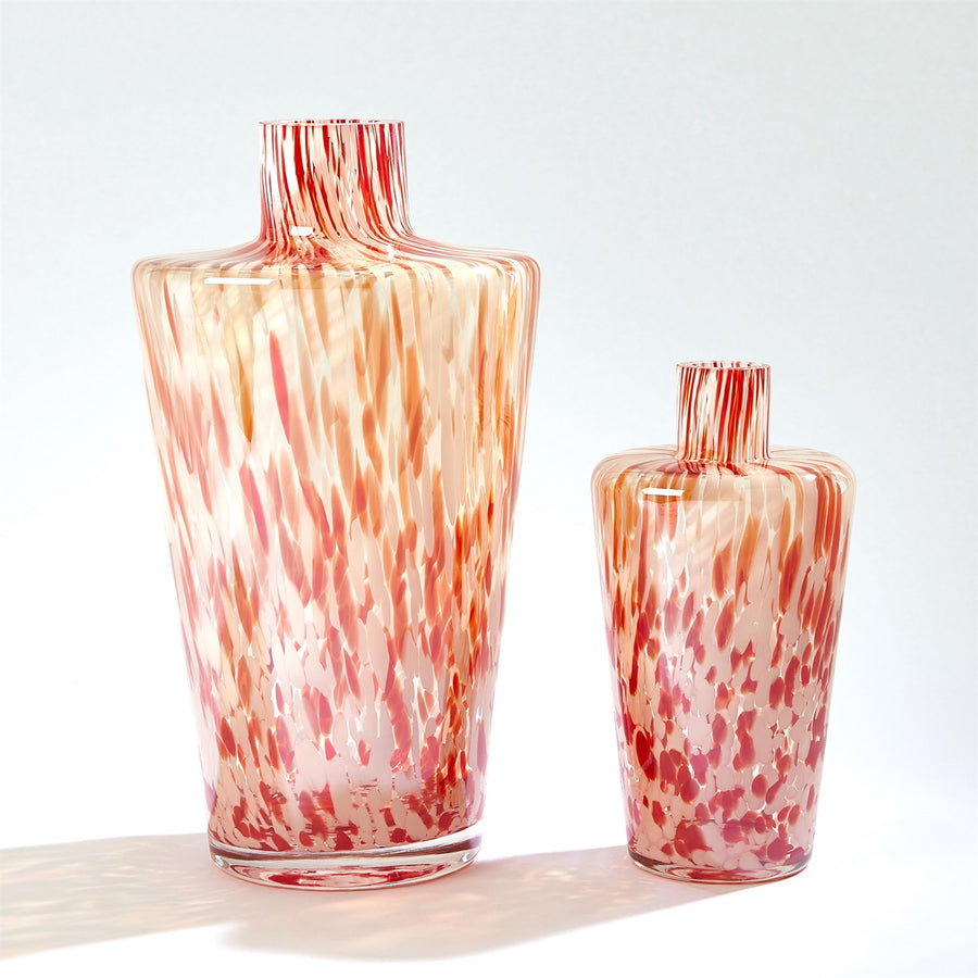 Confetti Shoulder Vase-Red/Beige