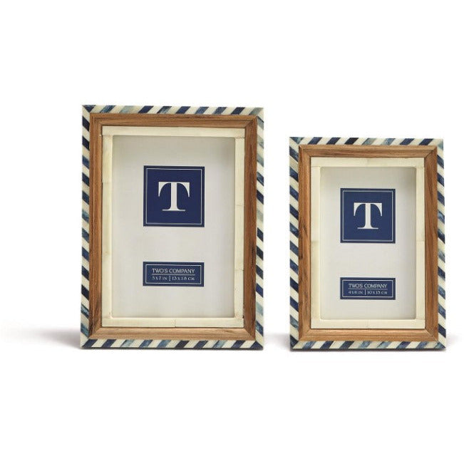 Blue and White Photo Frame