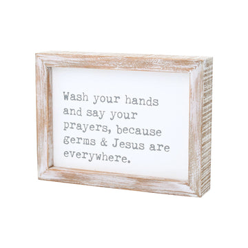 Wash Your Hands Framed Sign