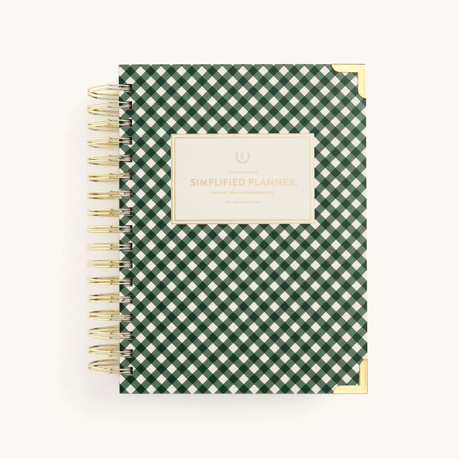 Simplified Planner Gingham