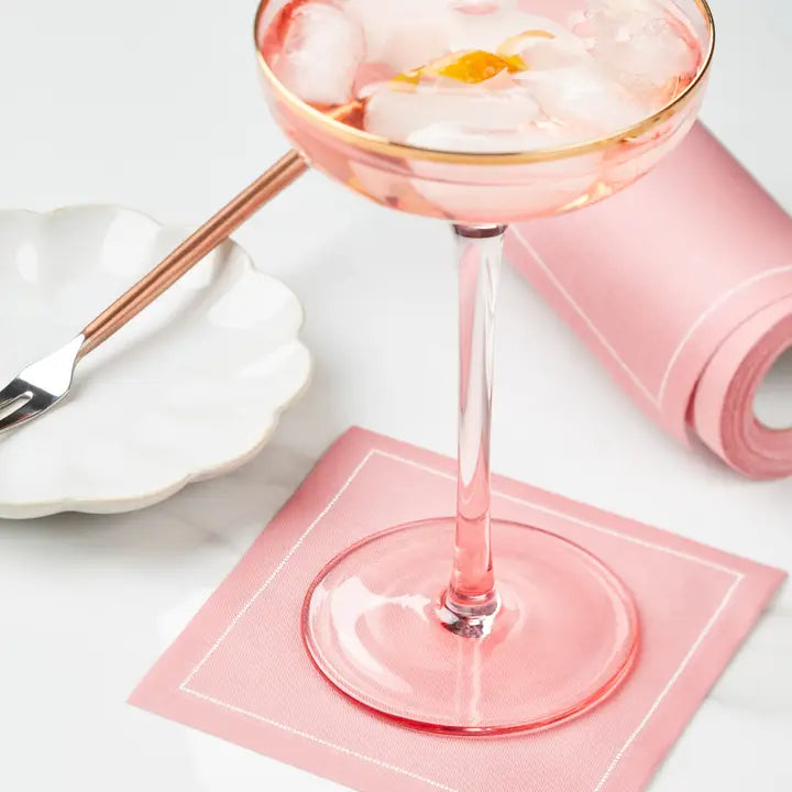 Dusty Pink Cotton Cocktail Napkins 50 Units