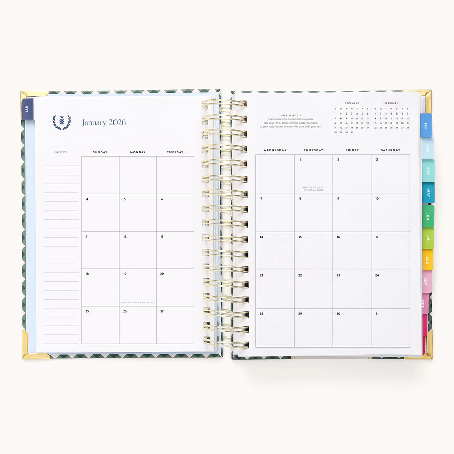 Simplified Planner Gingham