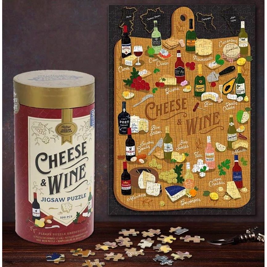Cheese + Wine Jigsaw Puzzle Casa Miscellany