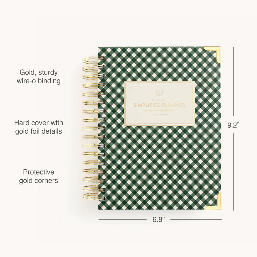 Simplified Planner Gingham
