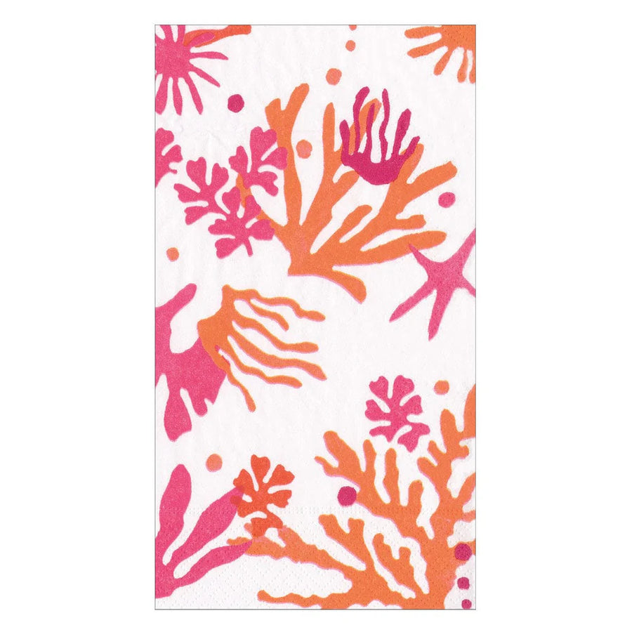 Matisse Guest Towel Napkins in Coral & Orange