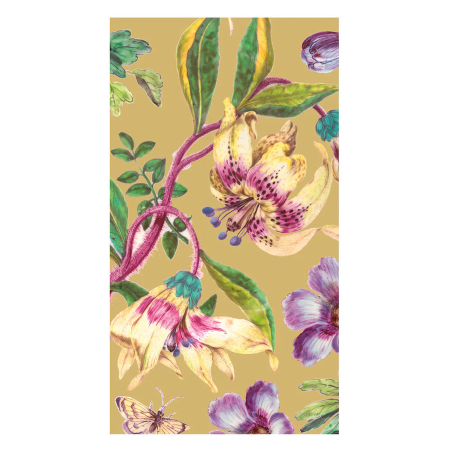 Porcelain Blooms Gold Guest Towel Napkins