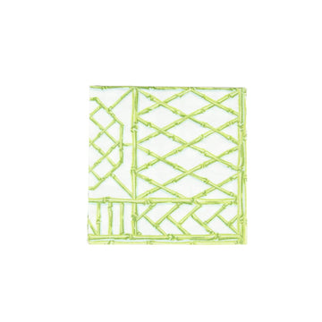 Bamboo Screen Moss Green Cocktail Napkins