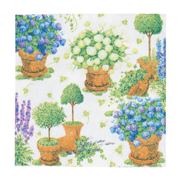Potted Hydrangeas Cocktail Napkins