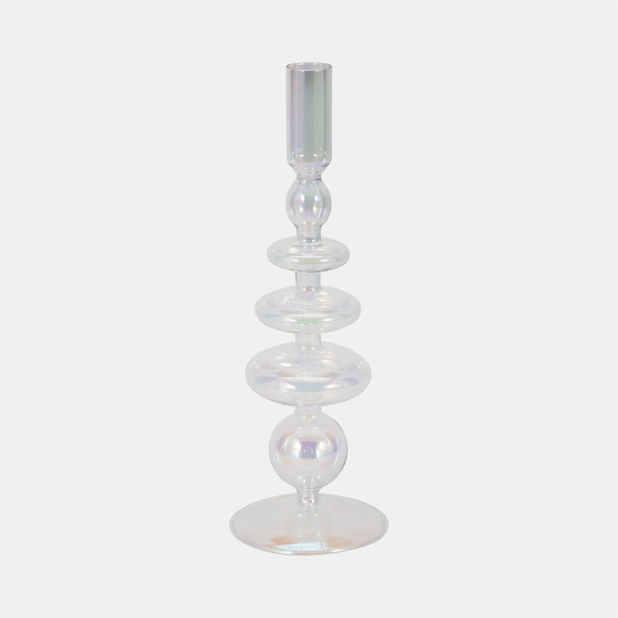 Vintage Glass Taper Candle Lu