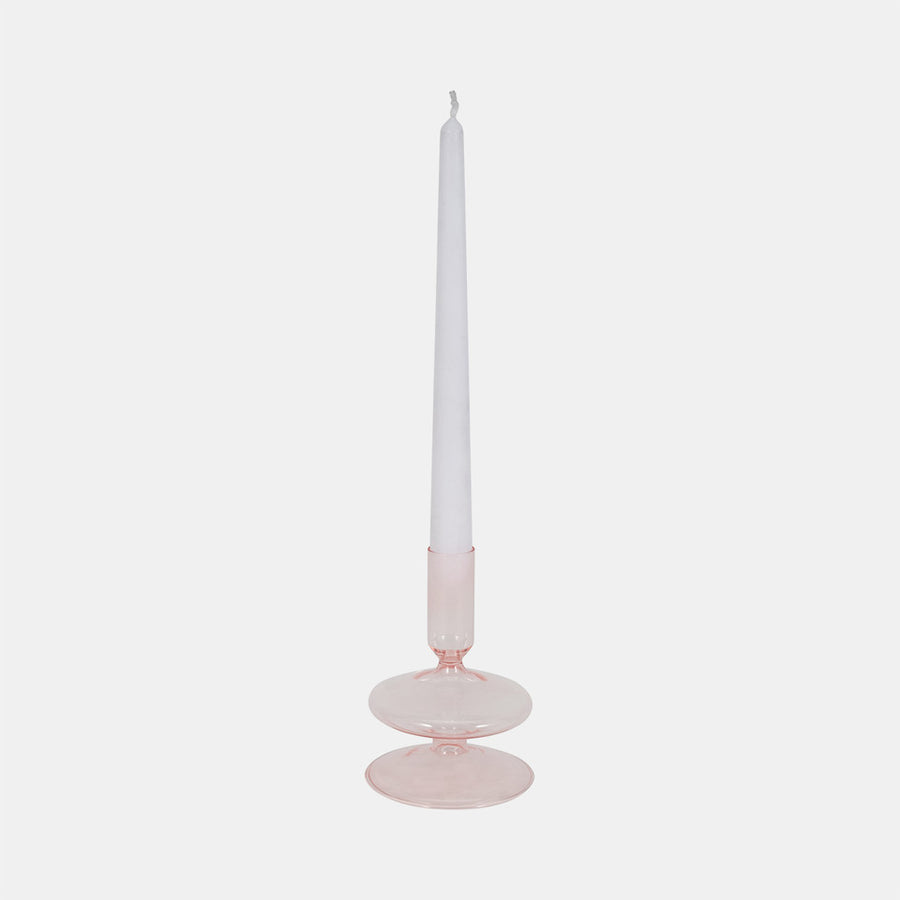 Vintage Glass Taper Candle PK