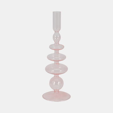 Vintage Glass Taper Candle Pk