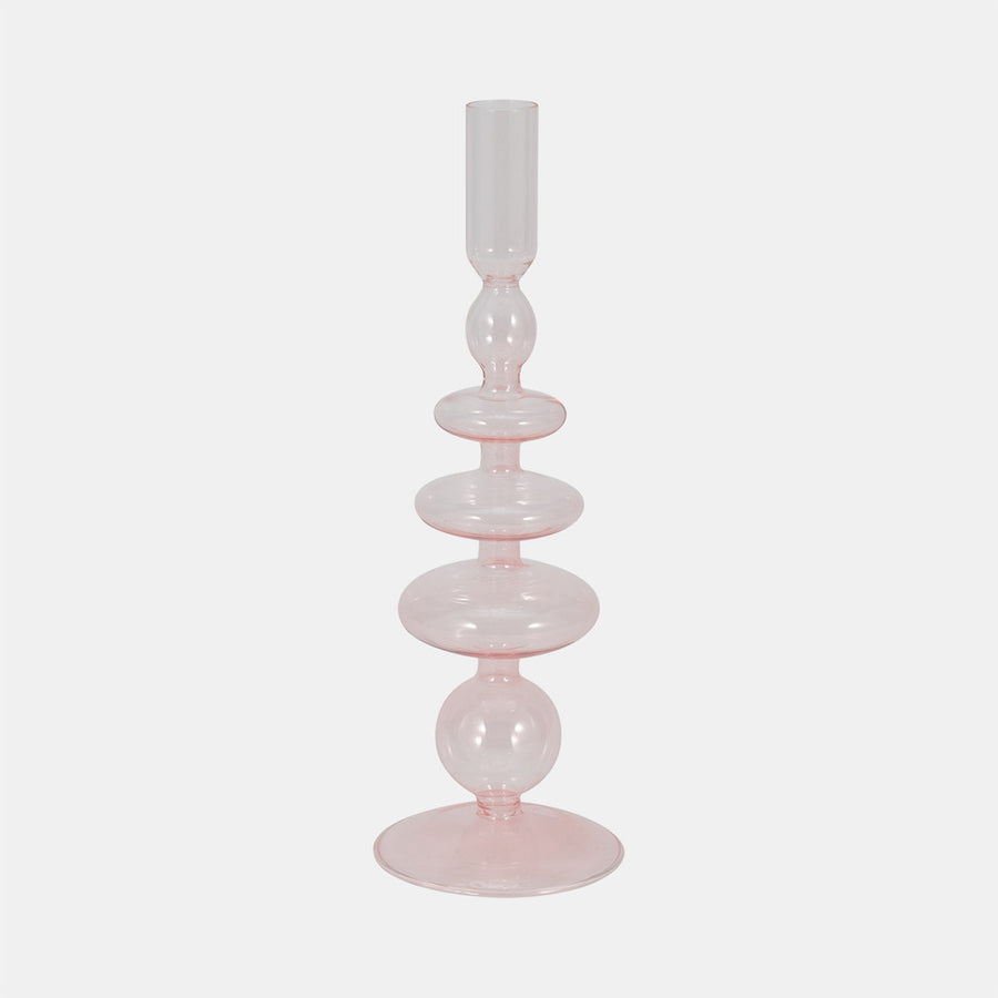 Vintage Glass Taper Candle Pk