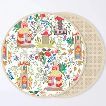 Pagoda Reversible Round Placemat