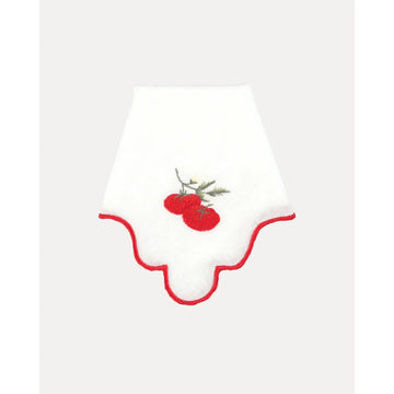 Red Wavy Napkin with Tomato