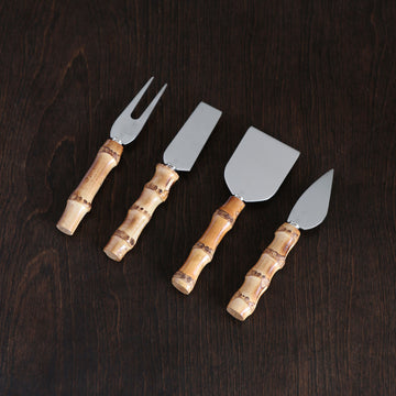 Bamboo Stainless Cheese Set of 4