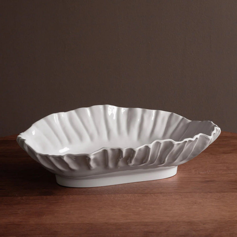 VIDA Bloom Large Oval Bowl White