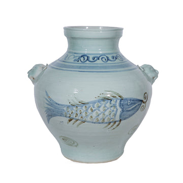 Double Lion Handle Fish Jar