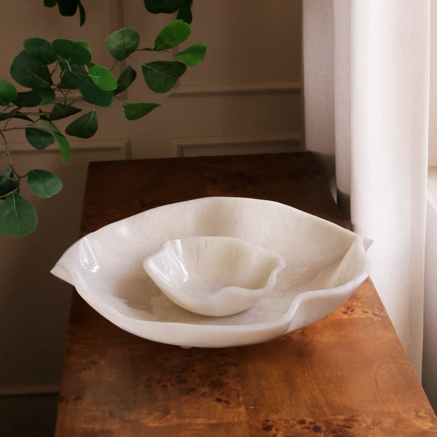 Alabaster Bowll White Dip – Casa Miscellany