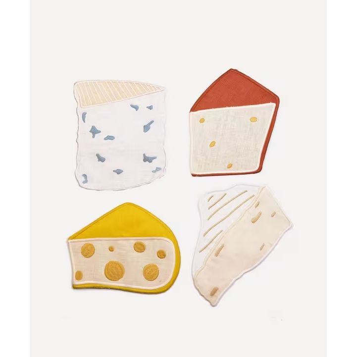 Cheese Cocktail Napkins Set 4
