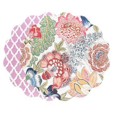 Eggplant and Pink Reversible Round Placemat