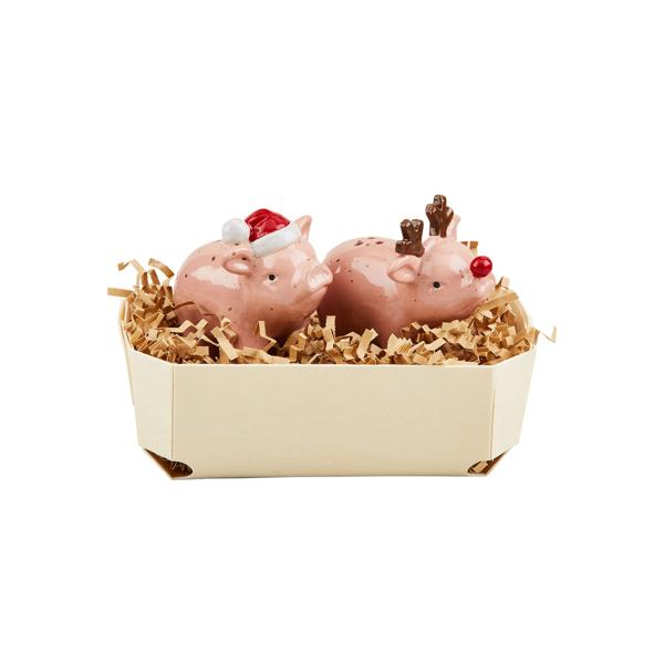 Pig Christmas Salt & Pepper Set