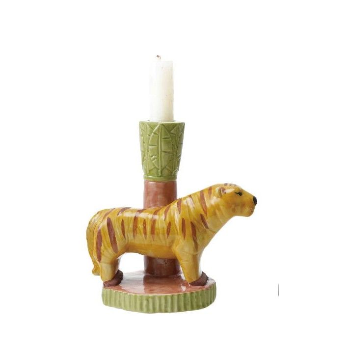 Animal Taper Holder Tiger