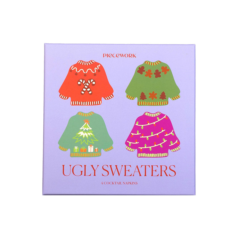 Ugly Sweater Cocktail Napkins Set 4