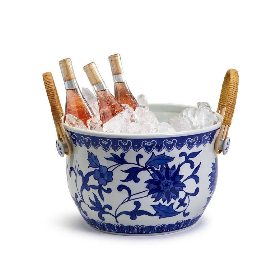 Chinoserie Blue and White Bucket