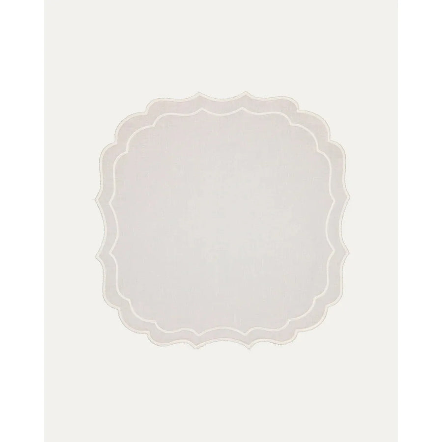 Placemat Greta White with White