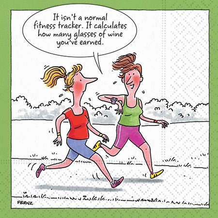 Glasses of Wine Tracker Beverage Napkin