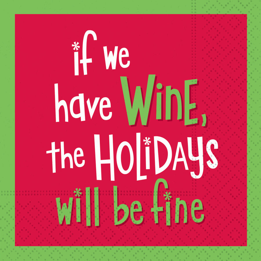 If We Have Wine Beverage Napkin