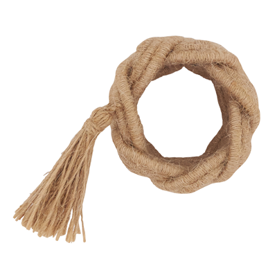 Braided Tassel Napkin Ring Nat