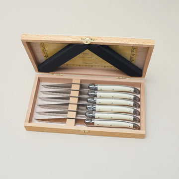 Laguiole Steak Knife Ivory Set