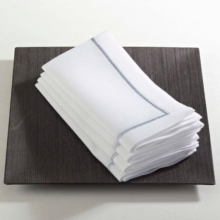 Embroidered Line Napkin Silver