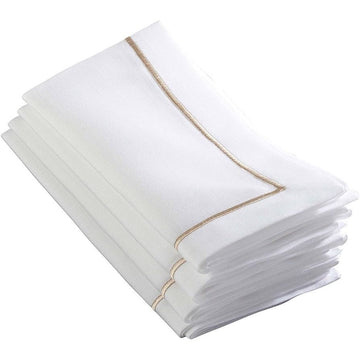 Line Design Napkin Champagne
