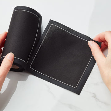 Cotton Cocktail Napkin Black