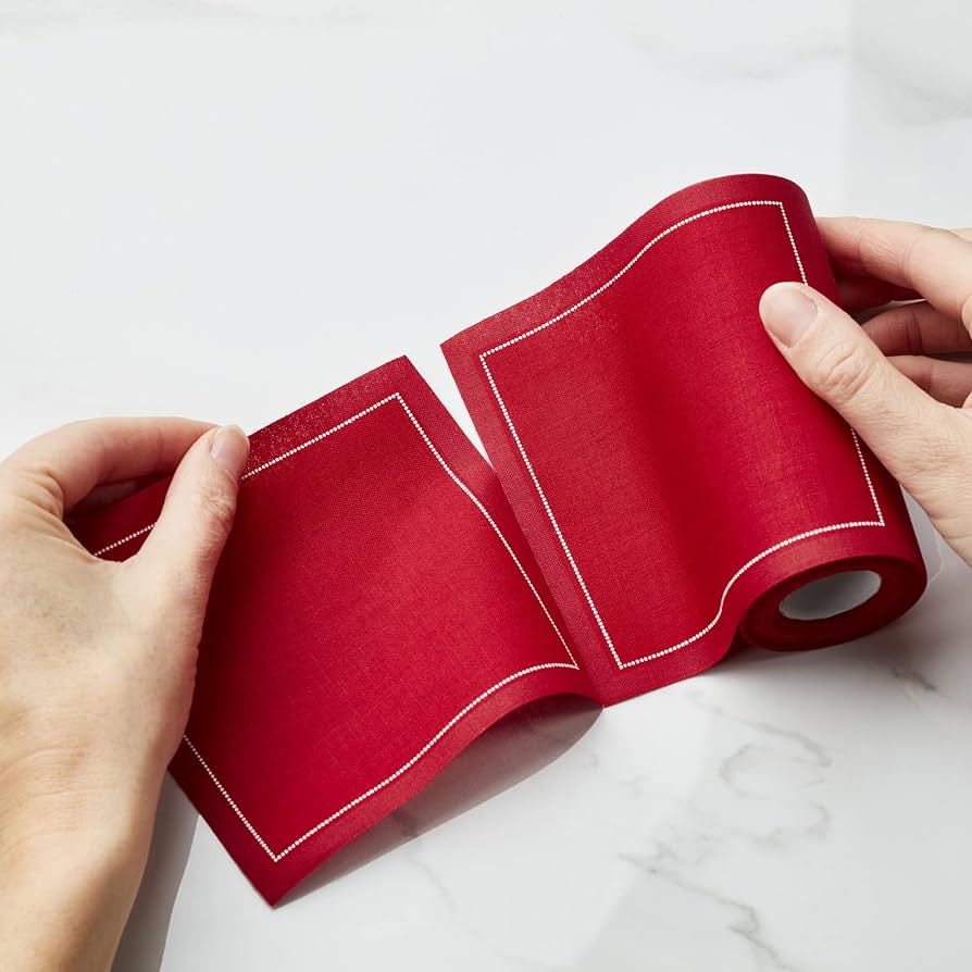 Lipstick Red Cotton Cocktail Napkins 50 Units