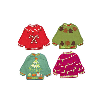 Ugly Sweater Cocktail Napkins Set 4