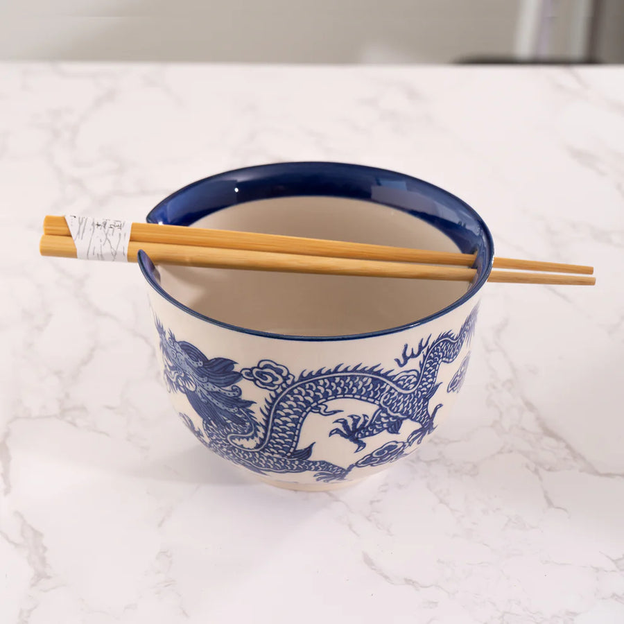 Dragon Bowl with Chopsticks Set