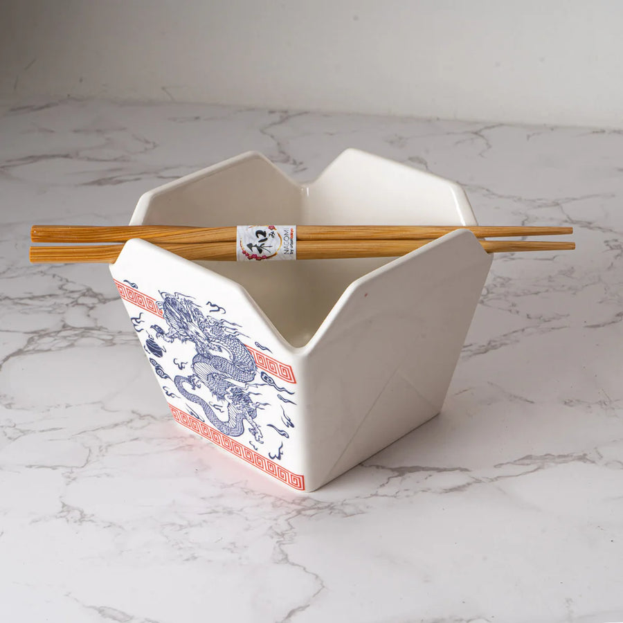 Takeout Bowl Chopsticks Dragon