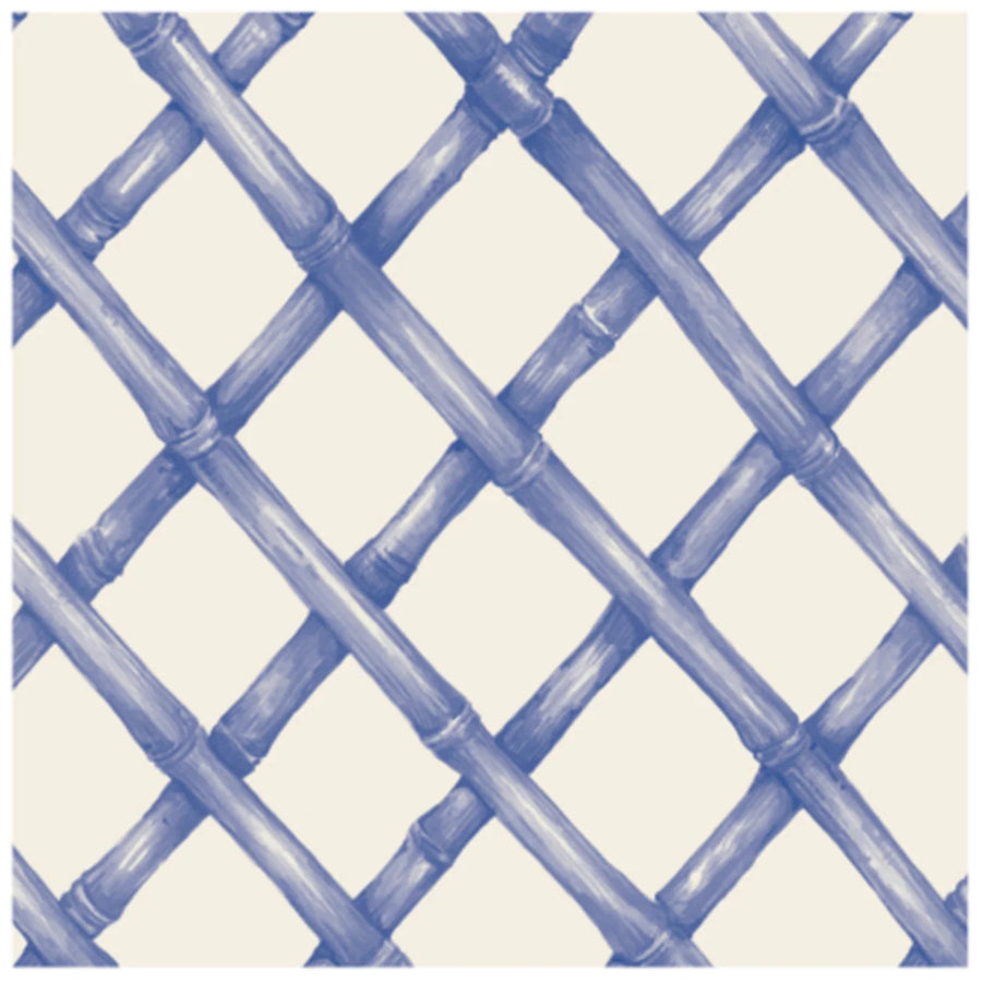 Blue Lattice Cocktail Napkin